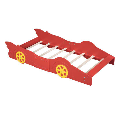 Race Car Shaped Platform Bed &amp; Wheels