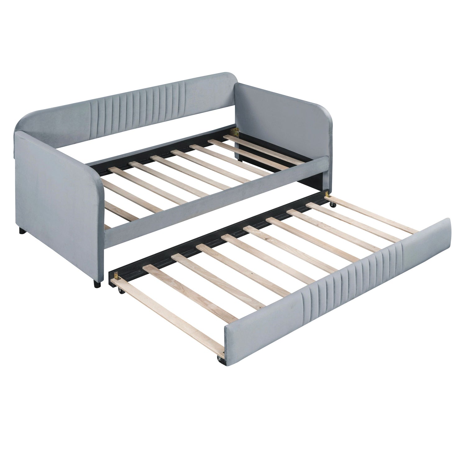 Upholstered Daybed Sofa Bed With Trundle Bed
