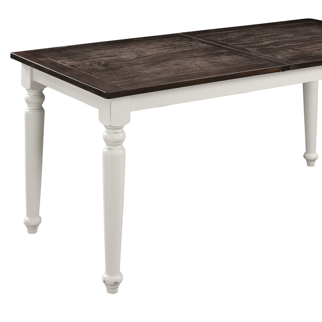 Dining Table With Leaf, Expandable - Brown