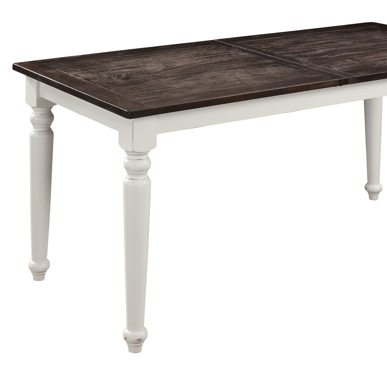 Dining Table With Leaf, Expandable - Brown