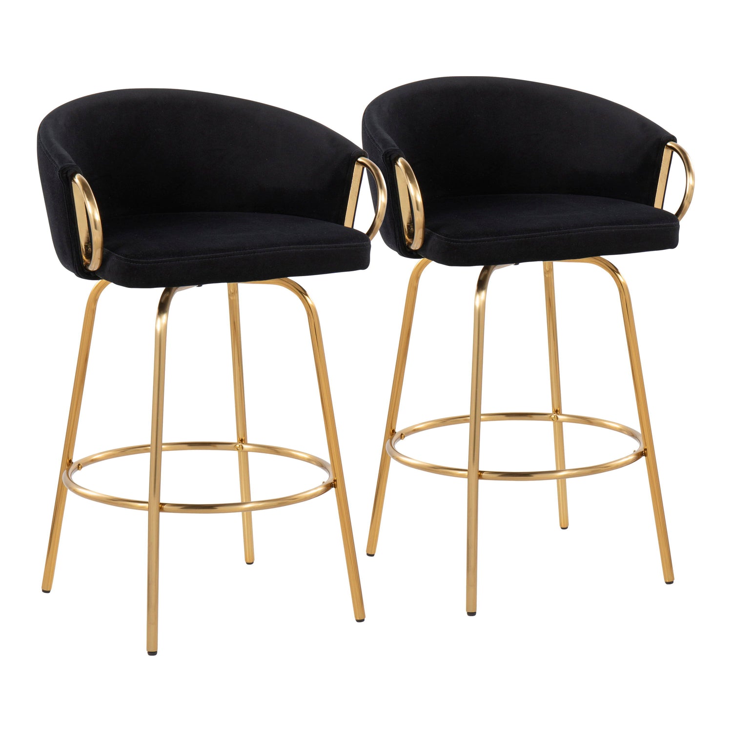 Claire - Contemporary &amp; Glam Counter Stool (Set of 2)