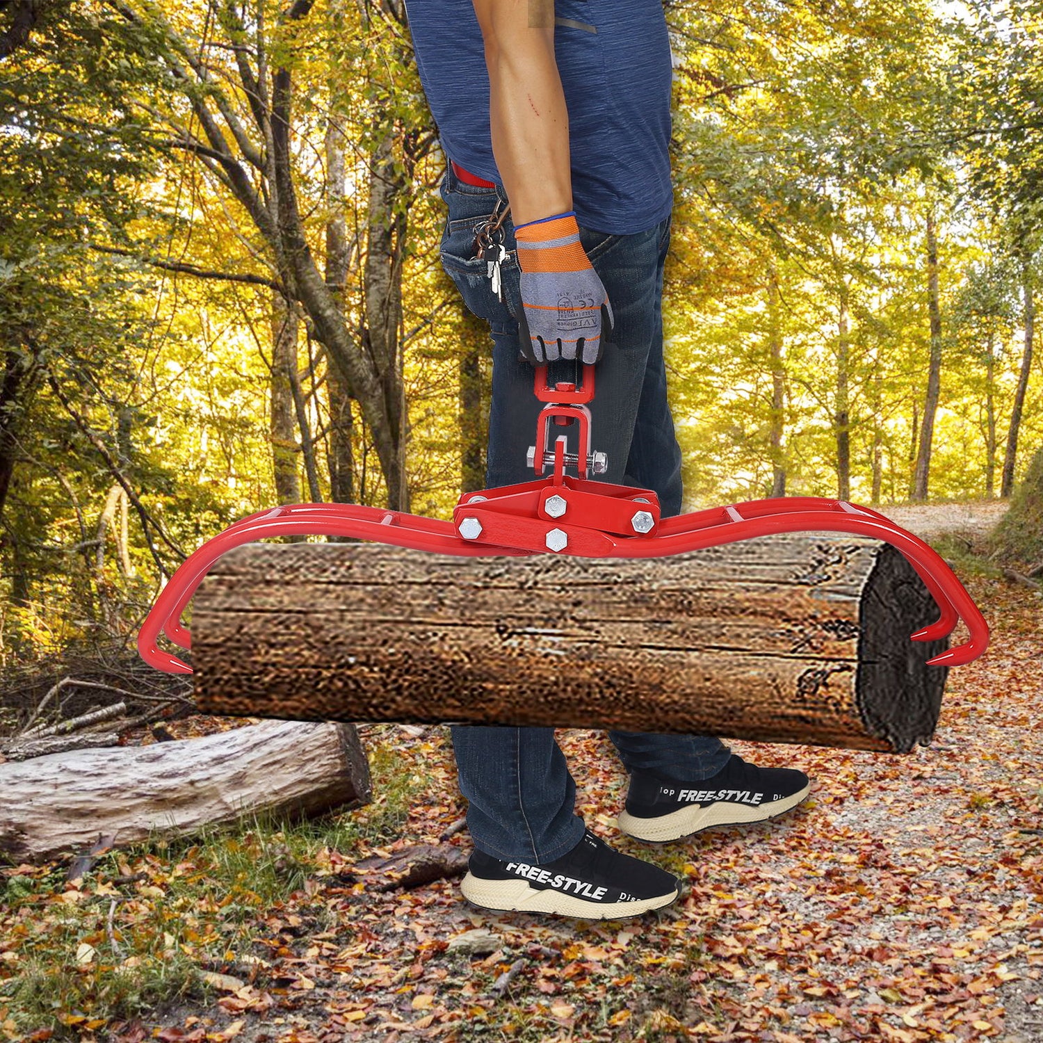 Heavy-Duty 4 Claw Timber Log Lifting Tongs Grabber