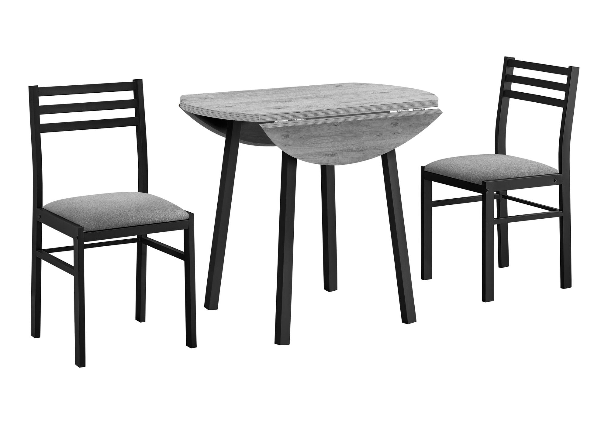 3 Pieces Dining Table Set, Small, Drop Leaf, Contemporary &amp; Modern