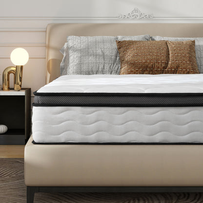 12&quot; Hybrid Mattress With Pocket Coils And Memory Foam, Medium Firm