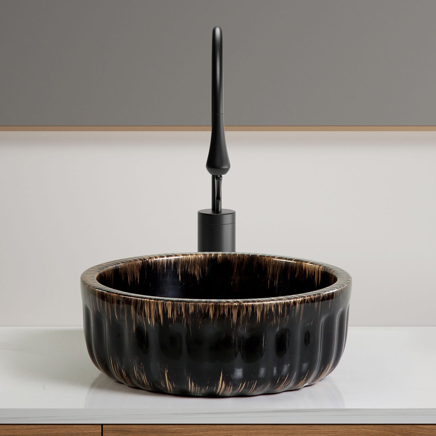 Vessel Sink, Above Counter Small Bowl - Black