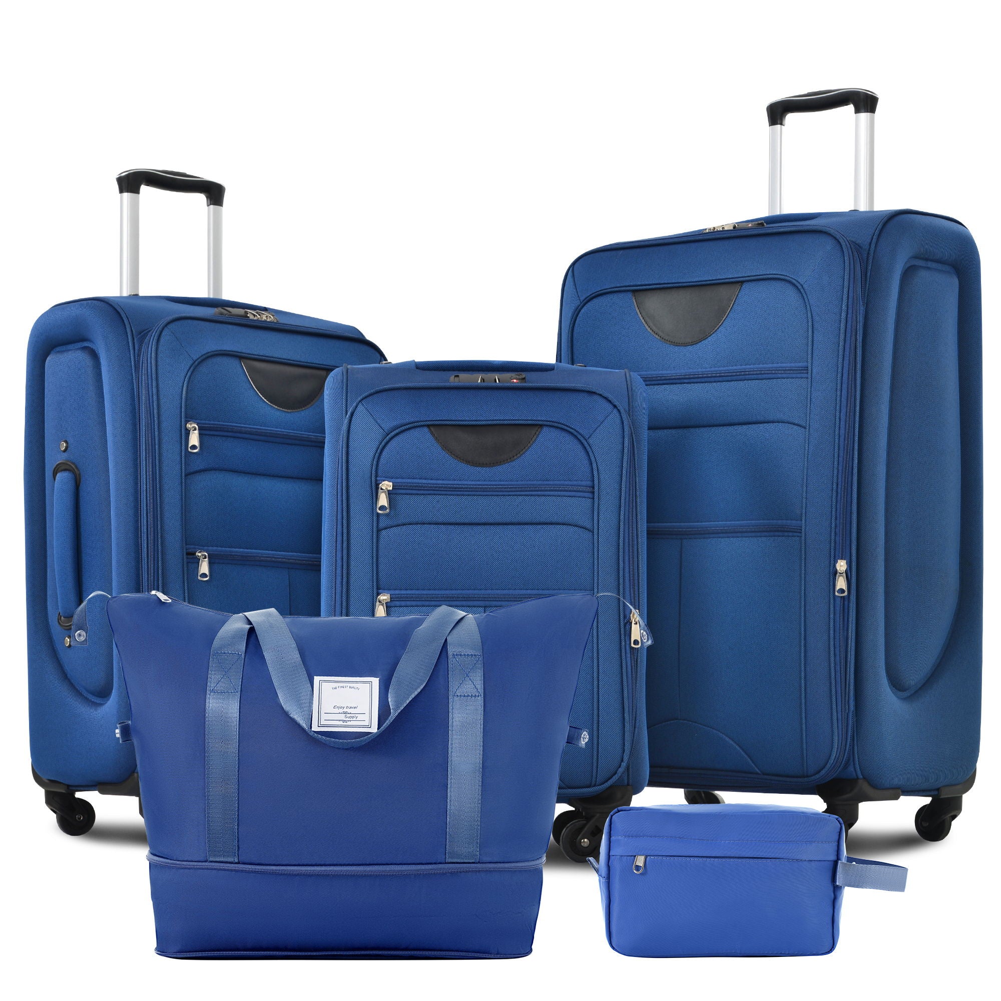 Softside Luggage Expandable Set With Duffel Bag Upright Spinner