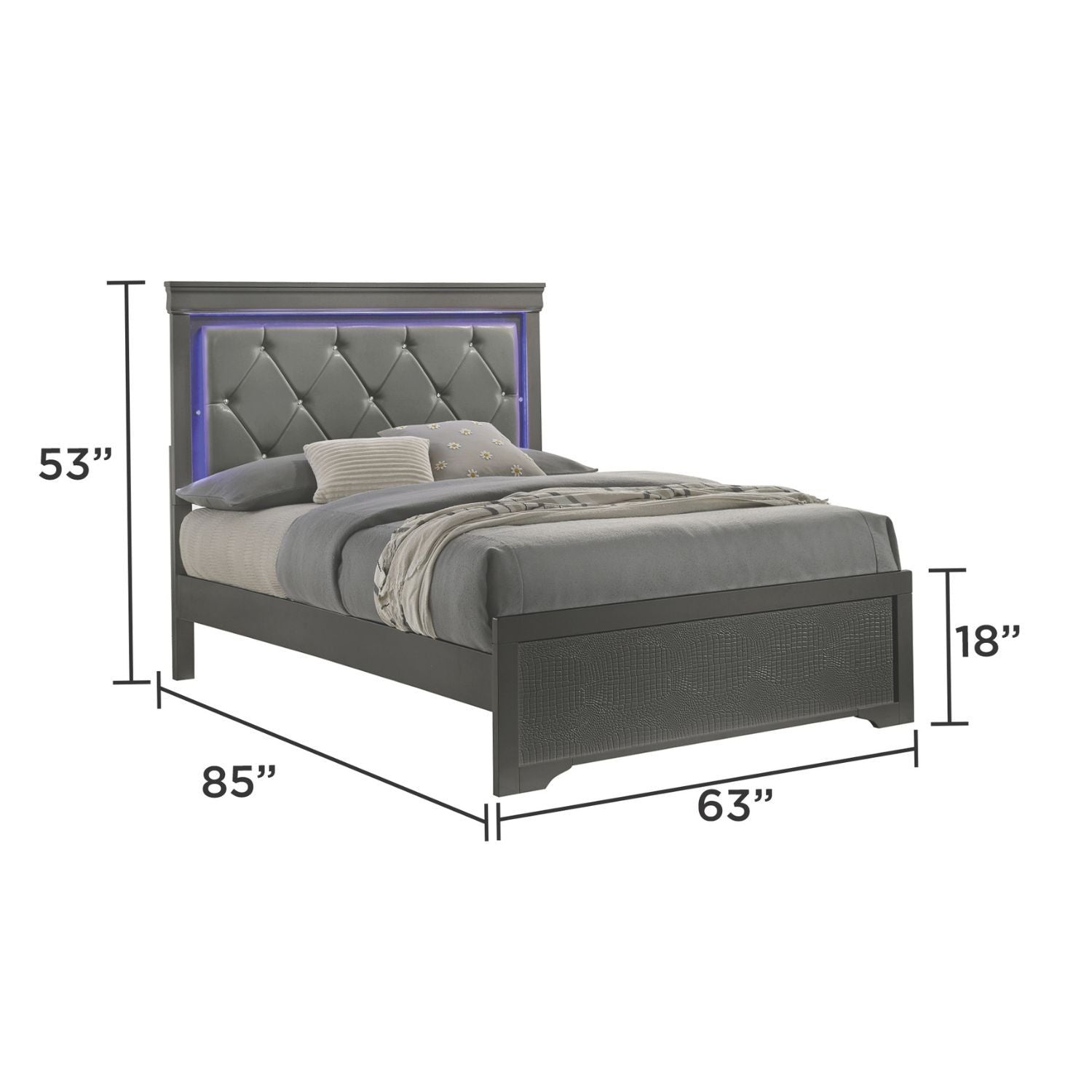 Blaze - Bed With LED Headboard