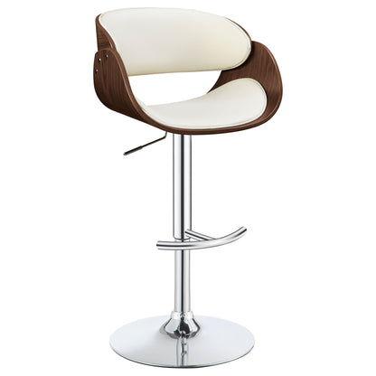 Ergonomic Adjustable Bar Stool - Ivory