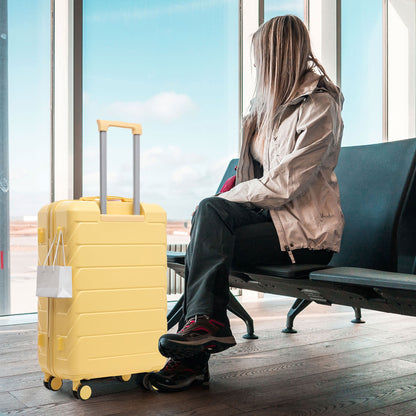 3 Pieces Set 20&quot; / 24&quot; / 28&quot; Spinner Wheel Luggage With Combination Lock