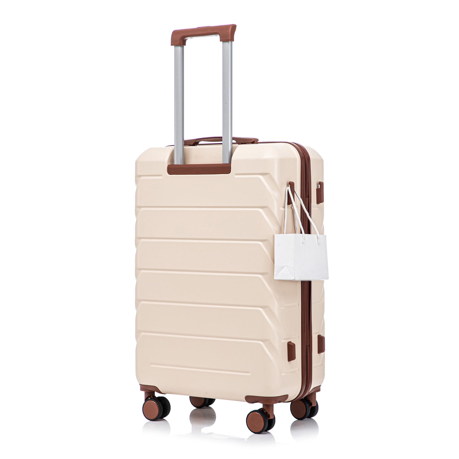 Hard Shell Luggage With Scratch Resistant Surface, 4 Wheels, Combination Lock &amp; Side Hooks