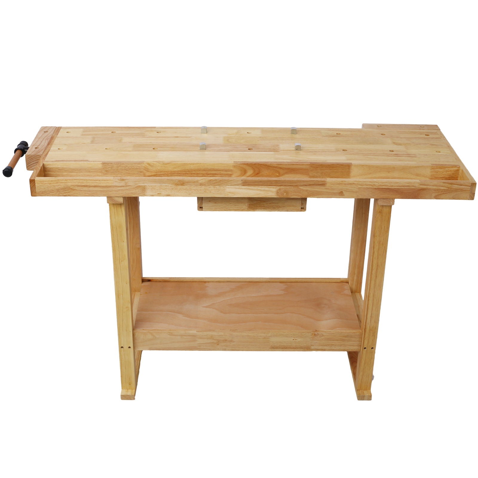 55&quot; Wood Workbench For Garage Workshop And Home - Natural