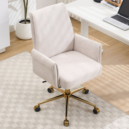 Ergonomic Mid-Back Office Chair With Striped Fabric