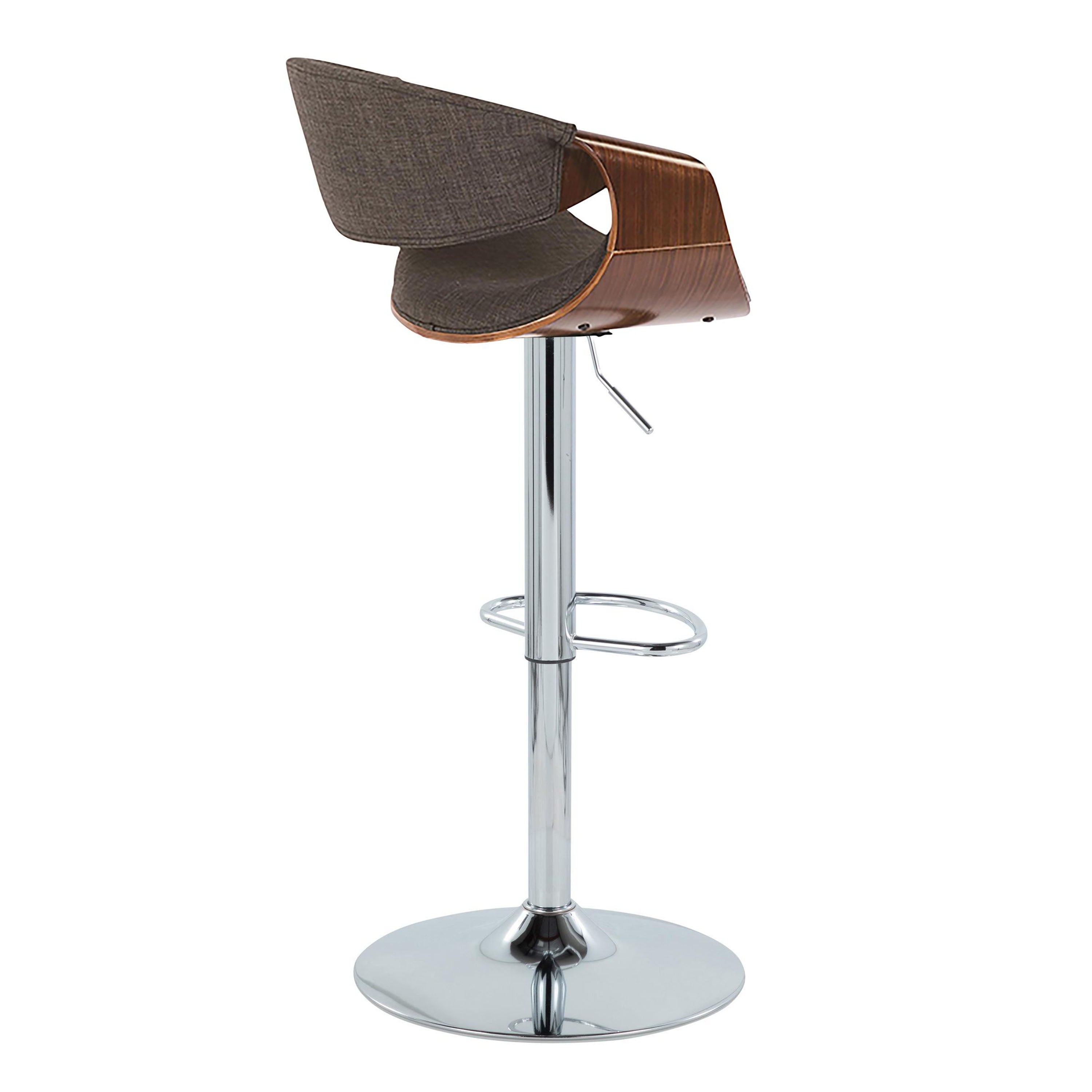 Curvo - Mid Century Modern Adjustable Barstool &amp; Swivel (Set of 2)