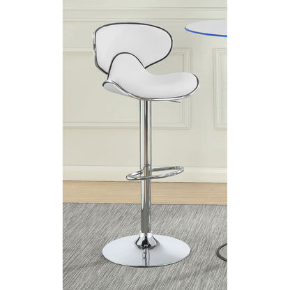 Edenton - Upholstered Adjustable Bar Stool (Set of 2) - White