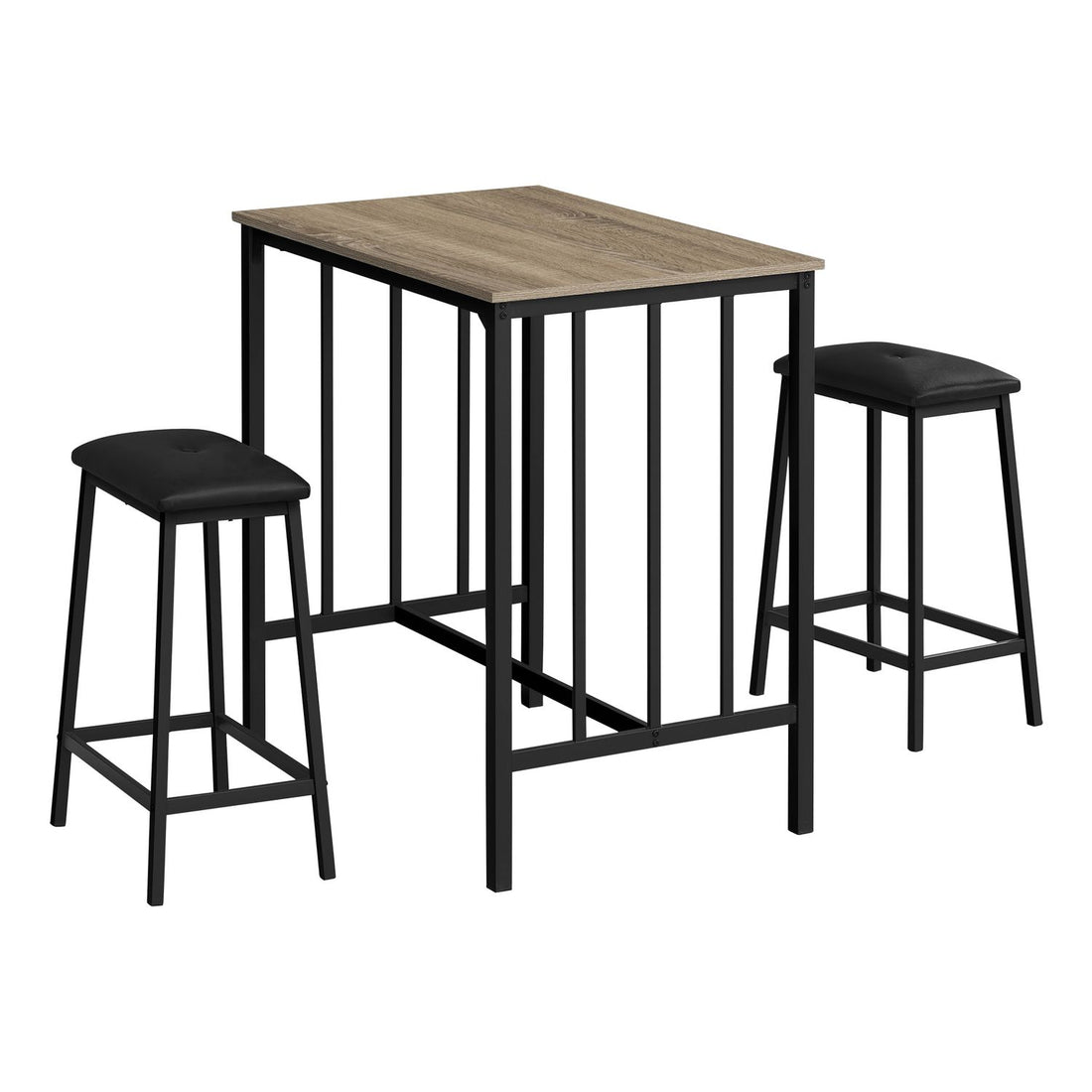 3 Pieces Dining Set, Counter Height, Rectangular, Small, Contemporary &amp; Modern