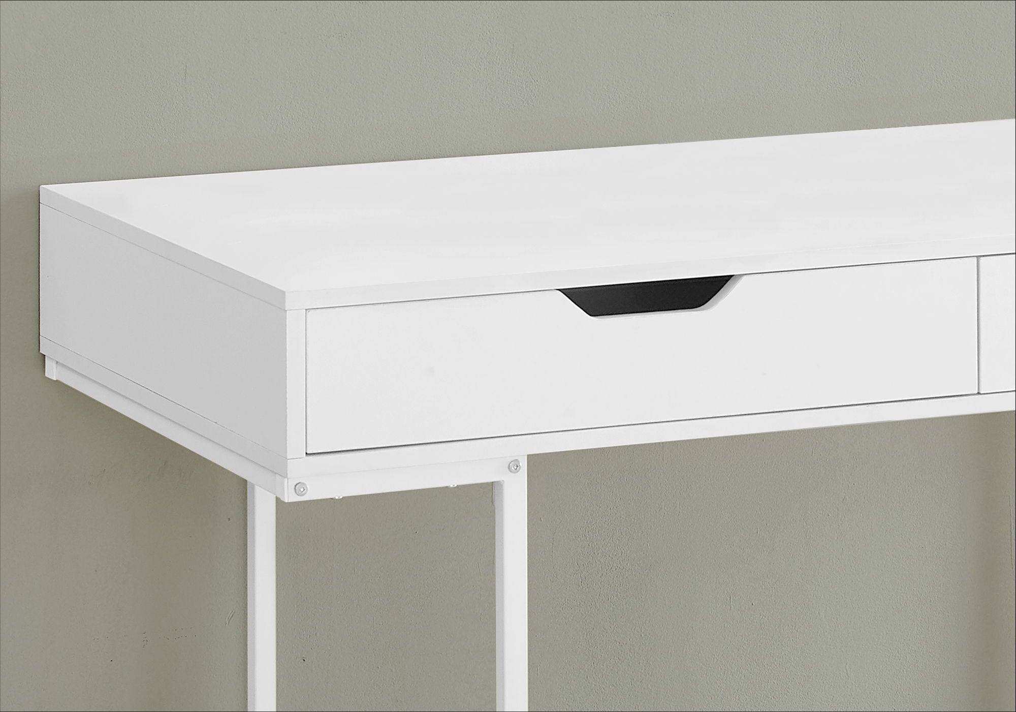 Computer Desk For Home Office, Storage Drawers, Marble Look Contemporary &amp; Modern