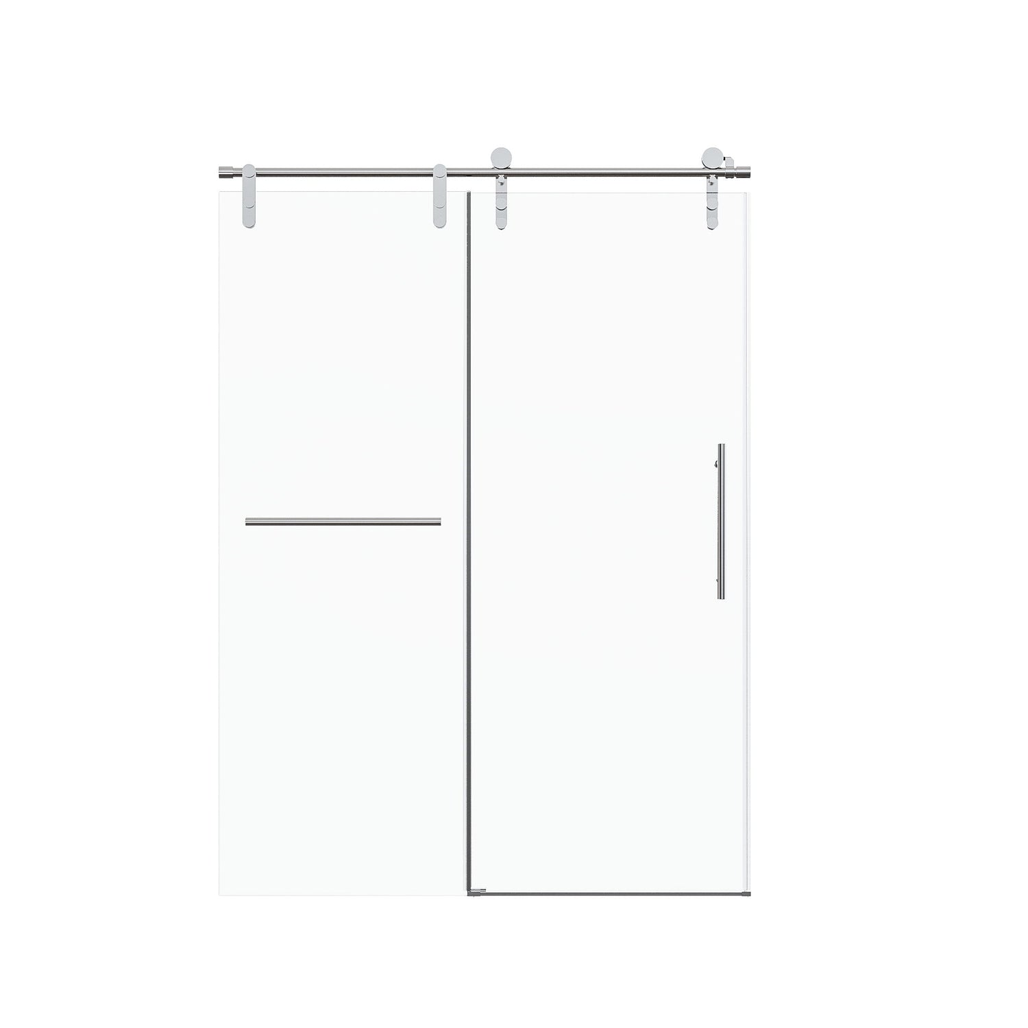 Frameless Single Sliding Shower Doors With Towel Rail &amp; Handle