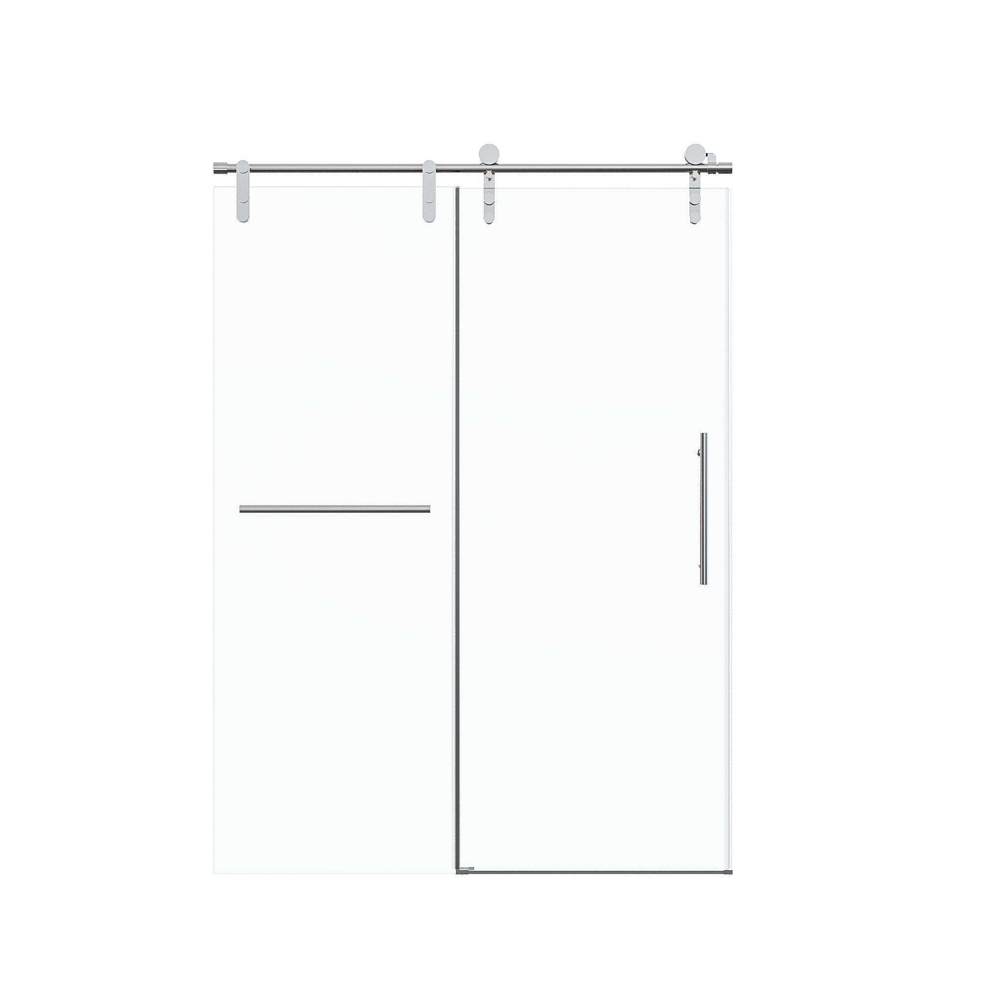 Frameless Single Sliding Shower Doors With Towel Rail &amp; Handle