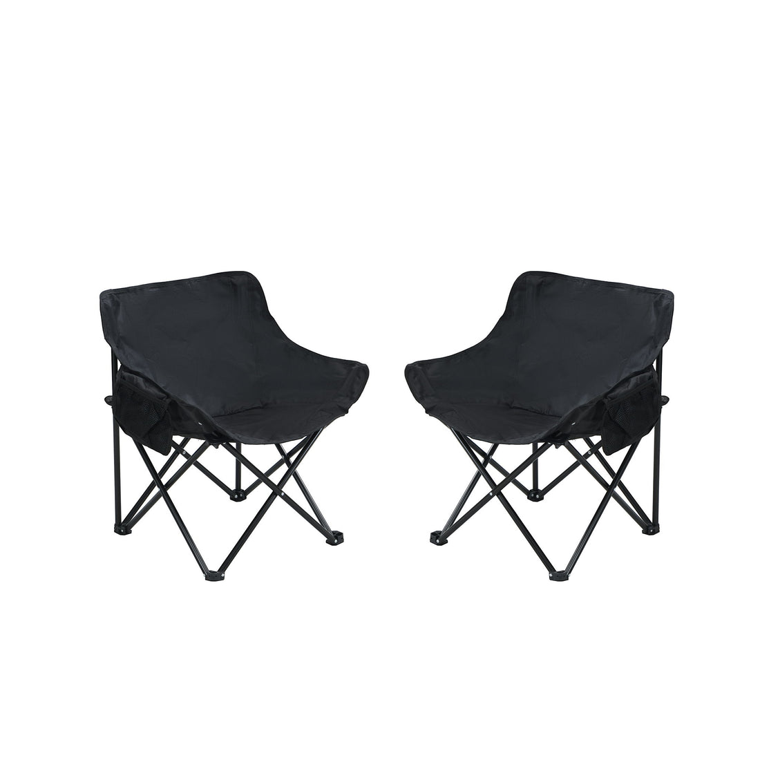 Portable Folding Camping Chairs With Carry Bag (Set of 2)